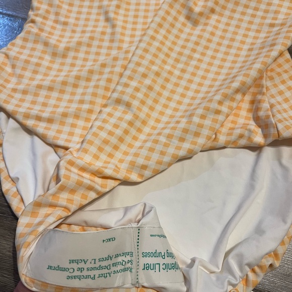 Dippin' Daisy's Astrid  Full Coverage One Piece Swimsuit Size L yellow gingham - Picture 7 of 9